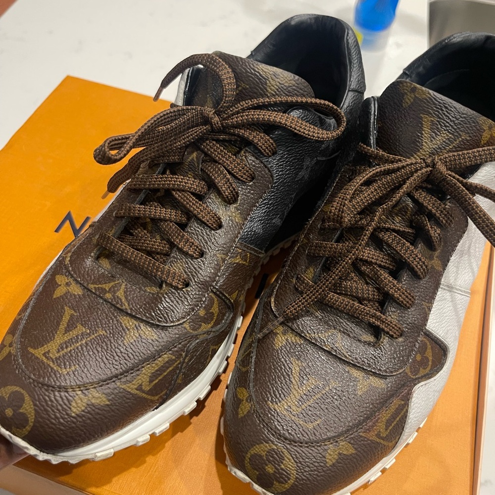 Louis Vuitton Brown and Gold Monogram Sneakers